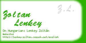 zoltan lenkey business card